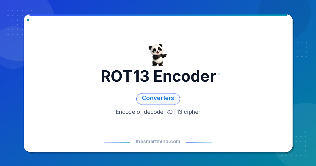 ROT13 Encoder | TheSmartMind